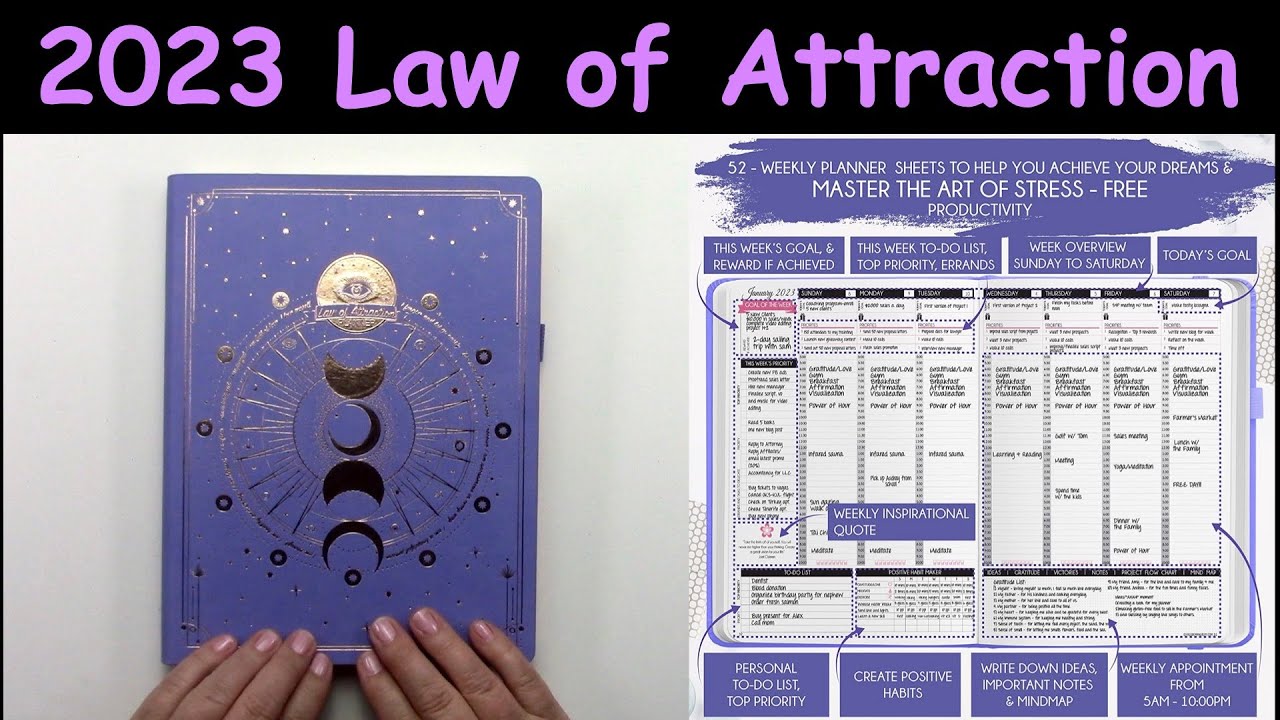 Early Arrival! 2023 Law of Attraction Planner Date Book Flip Through & How To at Sugar Hiccups