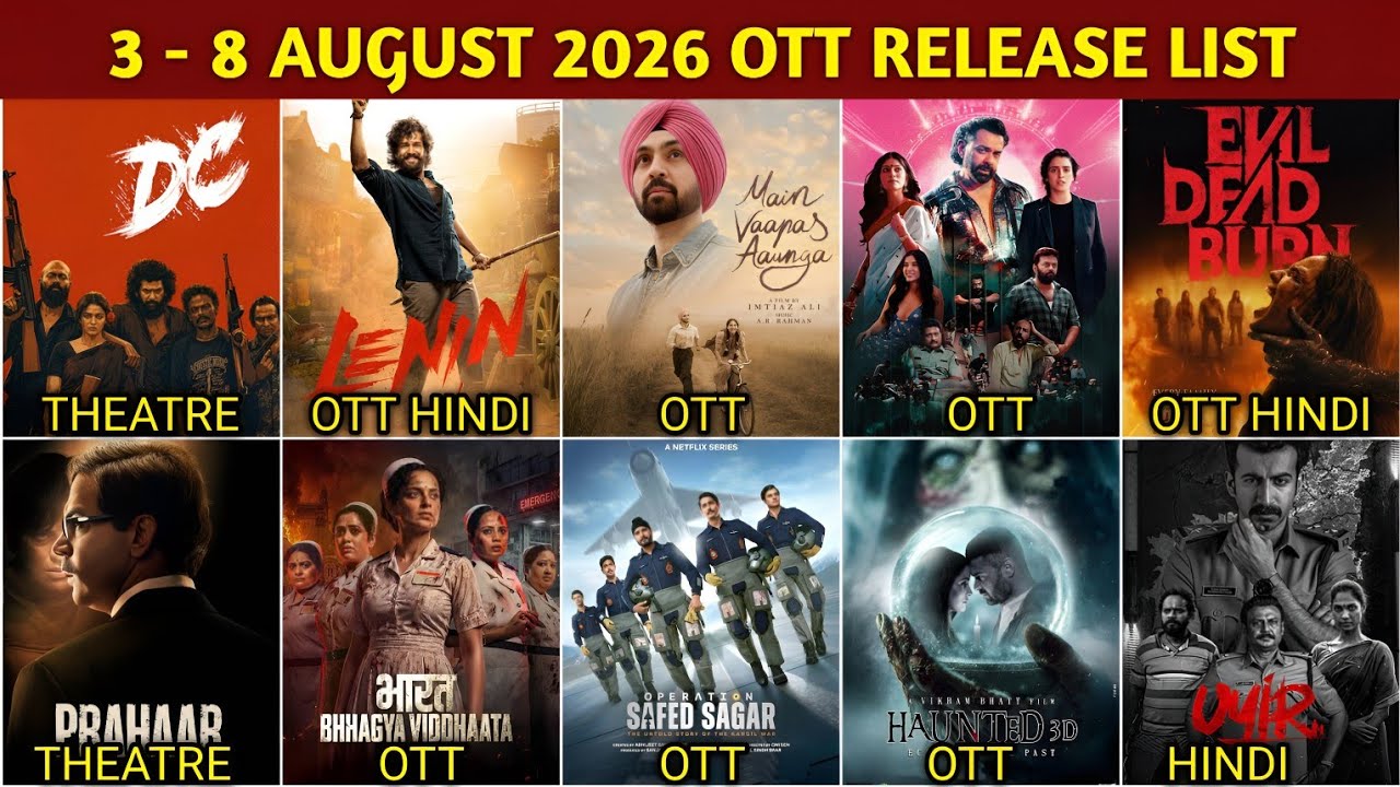 This Week 3 - 8 August OTT Release Movies & Web Series Update | Main Vaapas Aaunga OTT Netflix, Zee5