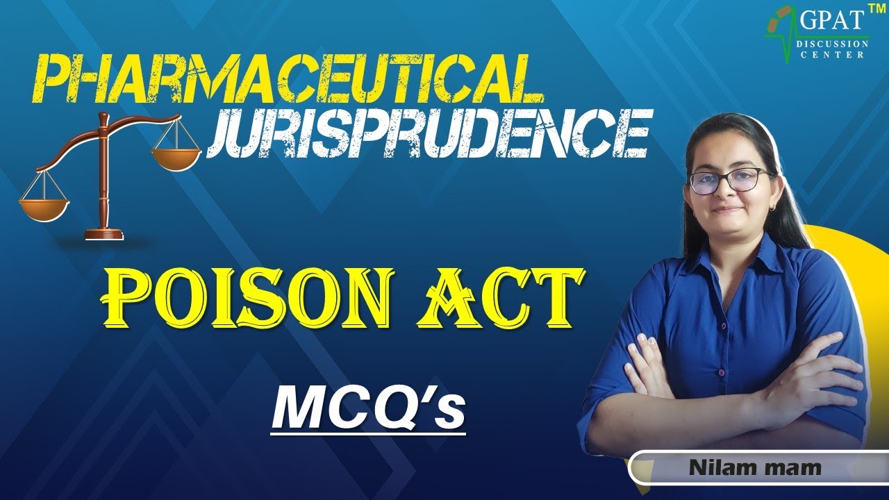 POISON ACT- MCQ' s  || Pharmaceutical Jurisprudence || For all competative exams || #jurisprudence
