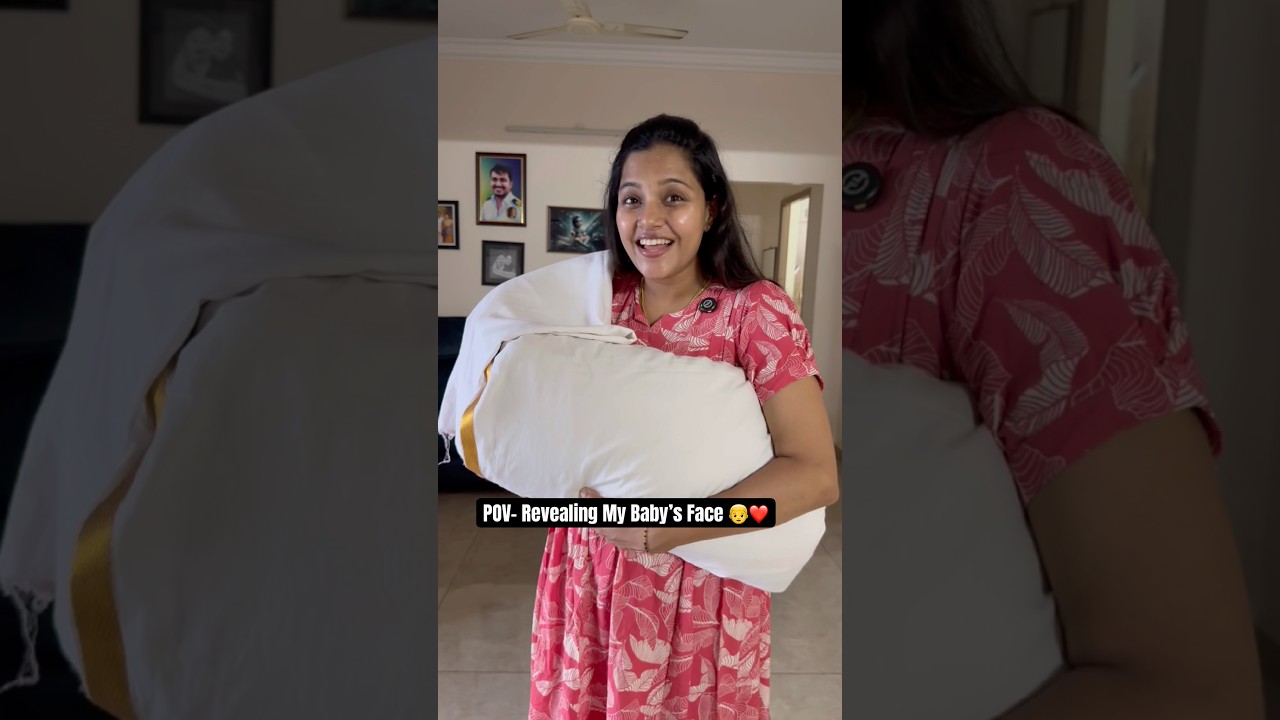 Revealing My Baby&rsquo;s Face ❤️👦 #shorts just for fun !! 🤭 #comedy #funny #trending #couple 🤣😂