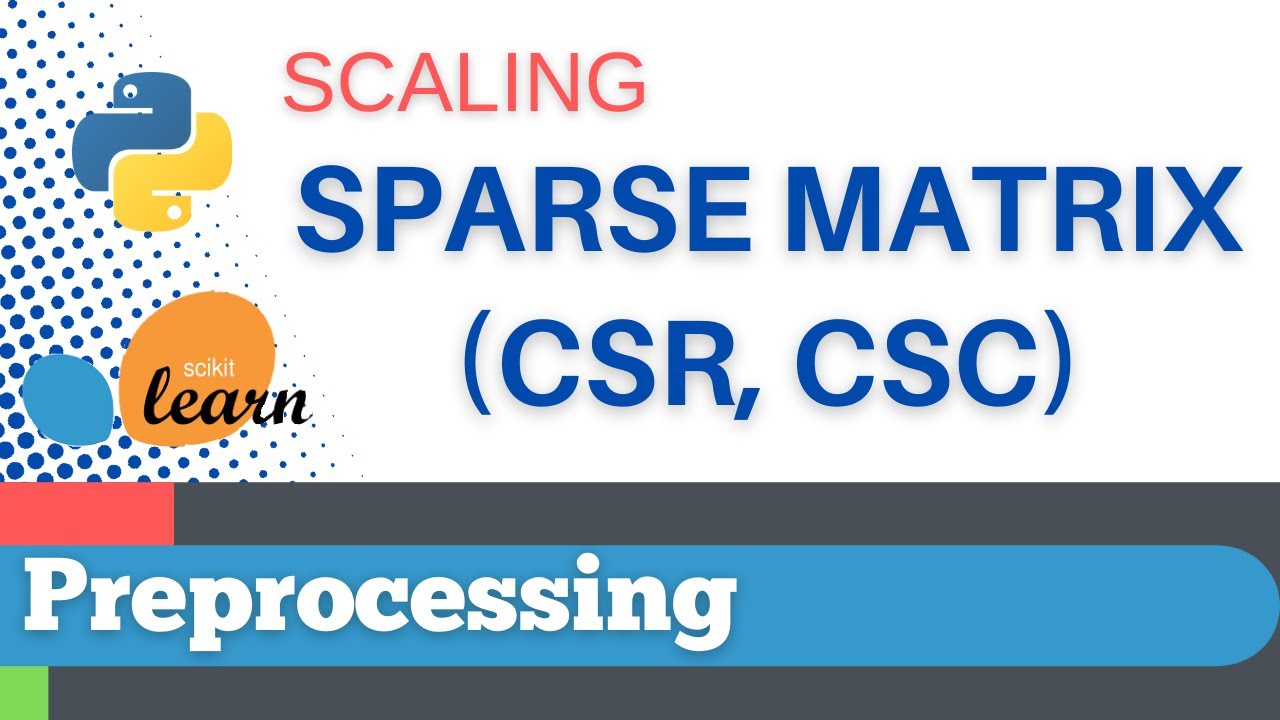 #5: Scikit-learn 3: Preprocessing 3: Scaling a sparse matrix, CSR, CSC format