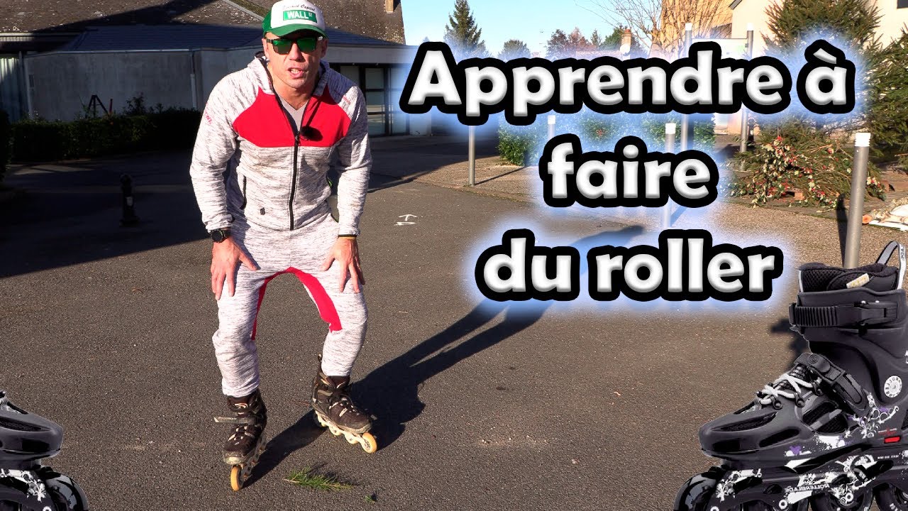 Apprendre a faire du roller en ligne - cours pour avancer (patiner) s'arrêter sans frein, tourner...
