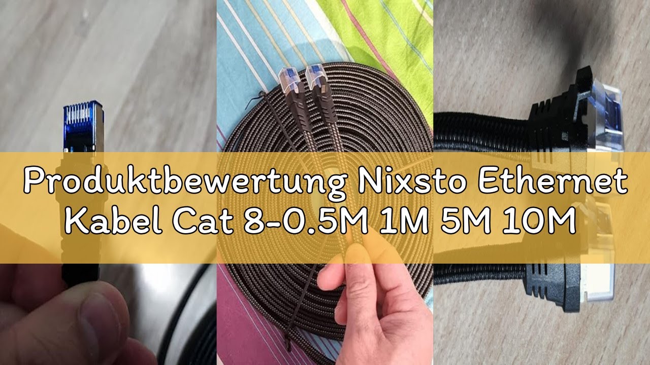 Produktbewertung Nixsto Ethernet Kabel Cat 8-0.5M 1M 5M 10M 15M 20M 30M LAN Kabel, 40Gbps 2000MHz Ho