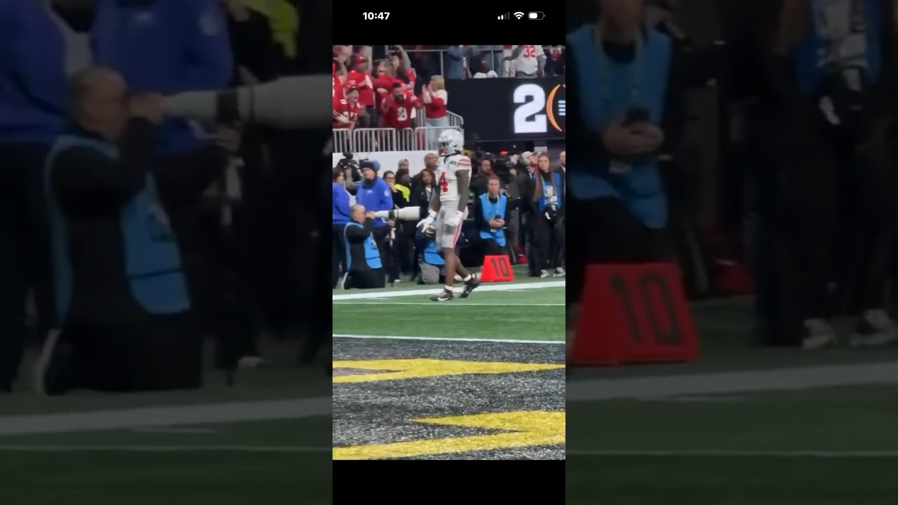 Jeremiah Smith - National Championship Game Clinching Catch- Ohio State 34 Notre Dame 23