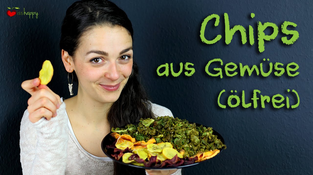GEMÜSECHIPS aus dem Backofen selbst machen | GESUNDER SNACK - vegan, ölfrei & glutenfrei