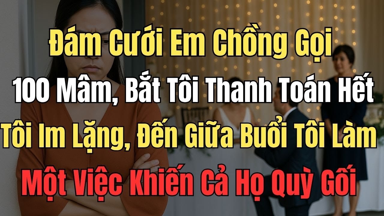 Em Chồng Gọi 100 Mâm Cưới Bắt Tôi Trả Hết, Tôi Im Lặng – Giữa Tiệc Làm Việc Khiến Cả Họ Quỳ Gối!