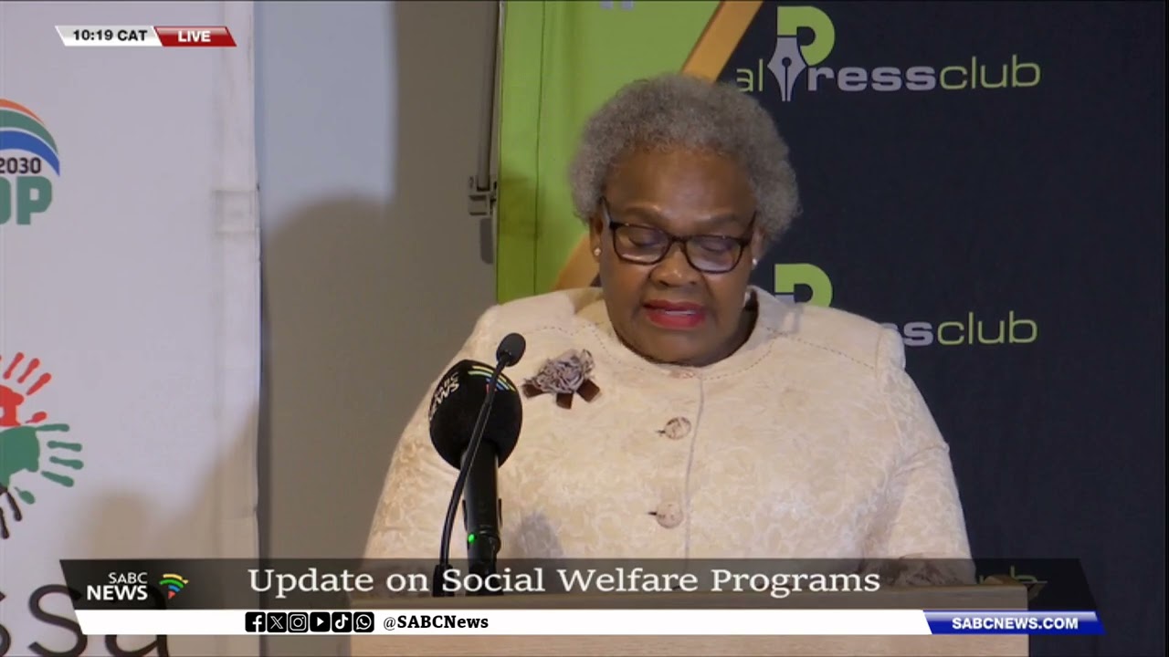 Social Development Minister Tolashe provides an update on her department's social welfare programs