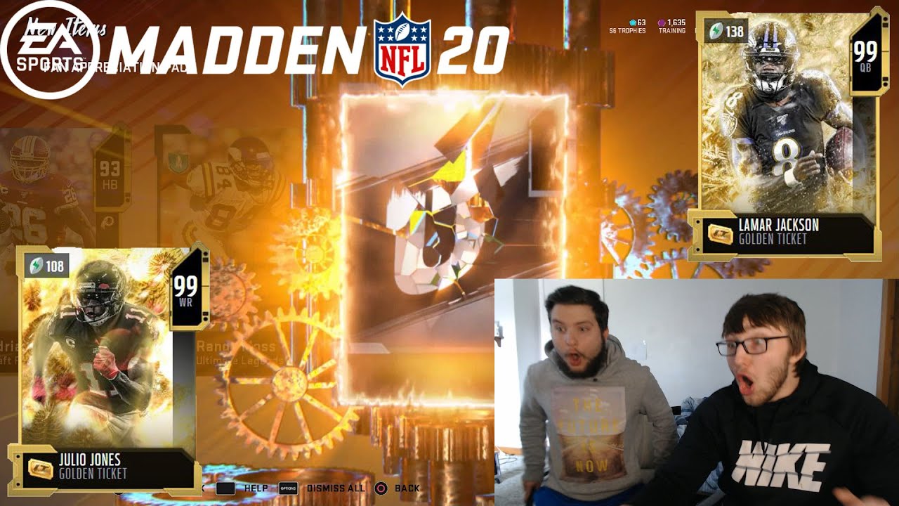 GOLDEN TICKET PULL!!! FREE GOLDEN TICKET!!! FAN APPRECIATION PACKS!! Madden NFL 20 Pack Opening!!