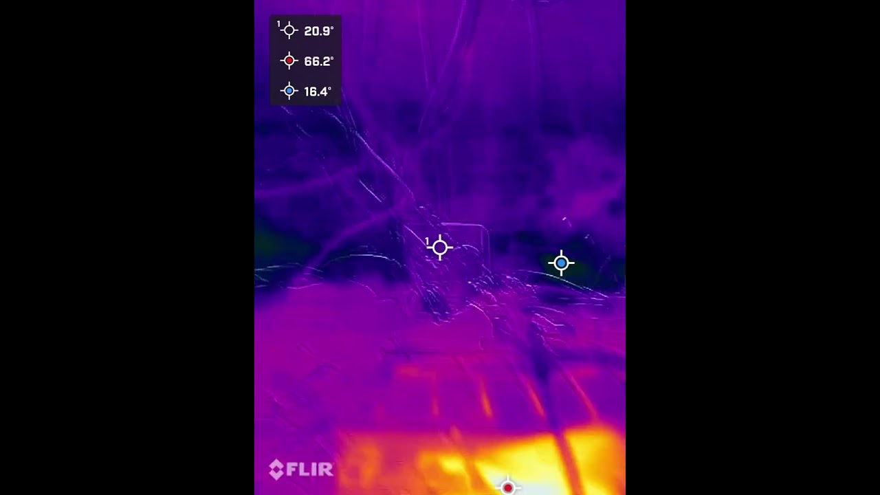 Electronic load thermal images at 150Watts