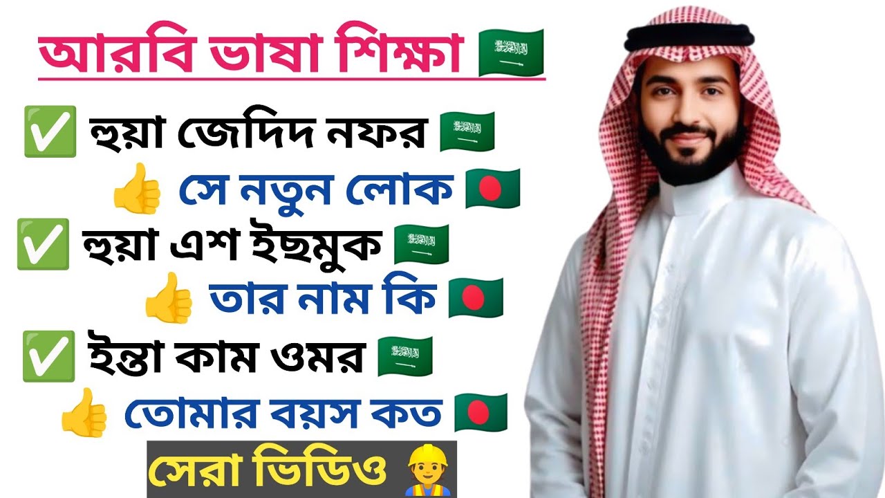 আরবি ভাষা শিখুন সহজে। Learn Arabic language easily.