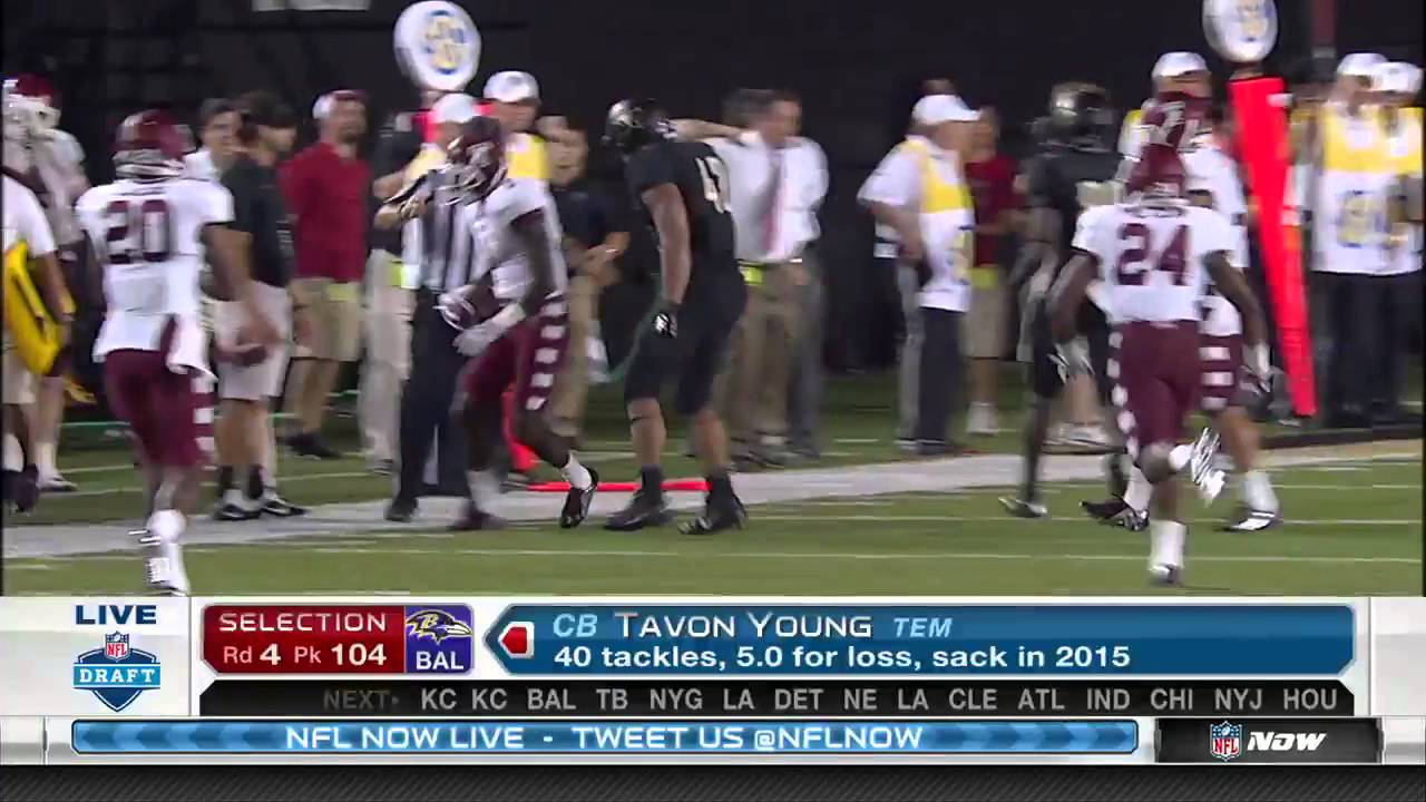 2016 NFL Draft Rd 4 Pk 104 | Baltimore Ravens Select CB Tavon Young