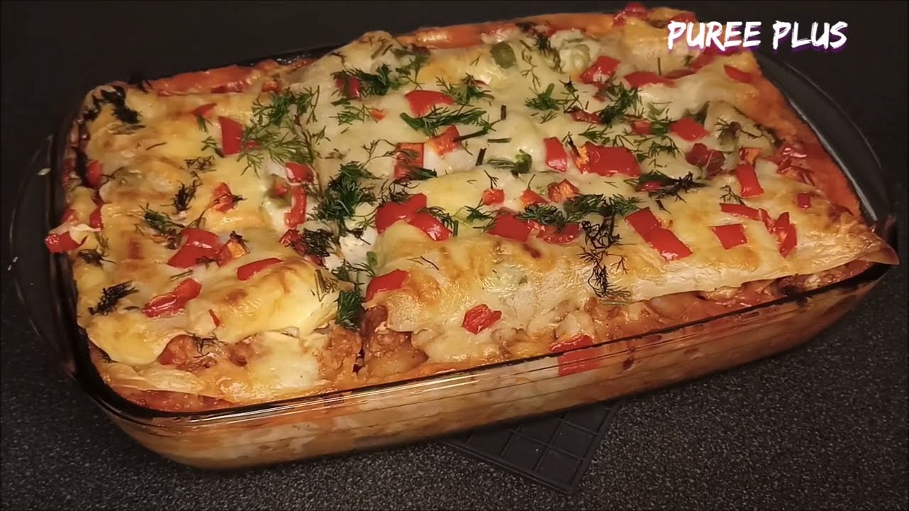 Лазанья с мясом и соусом Бешамель Простой рецепт Как в ресторане