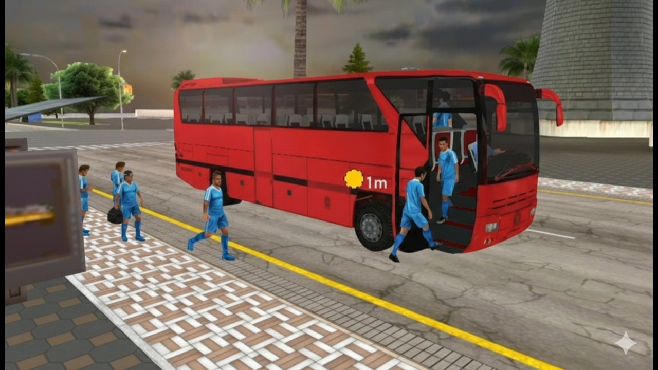 Bus Simulator game 3D ll Red Bus going l #trending #bus