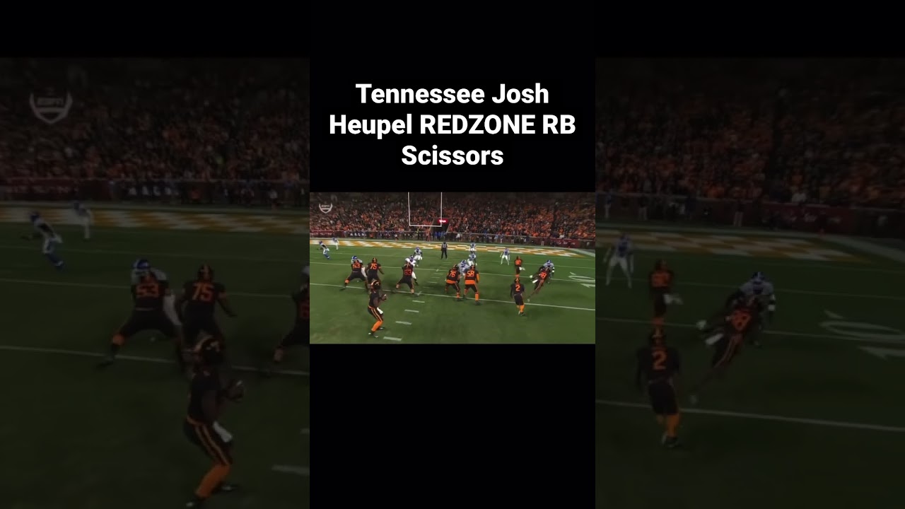 Tennessee Josh Heupel REDZONE RB Scissors Pass - Football Plays for Coaches