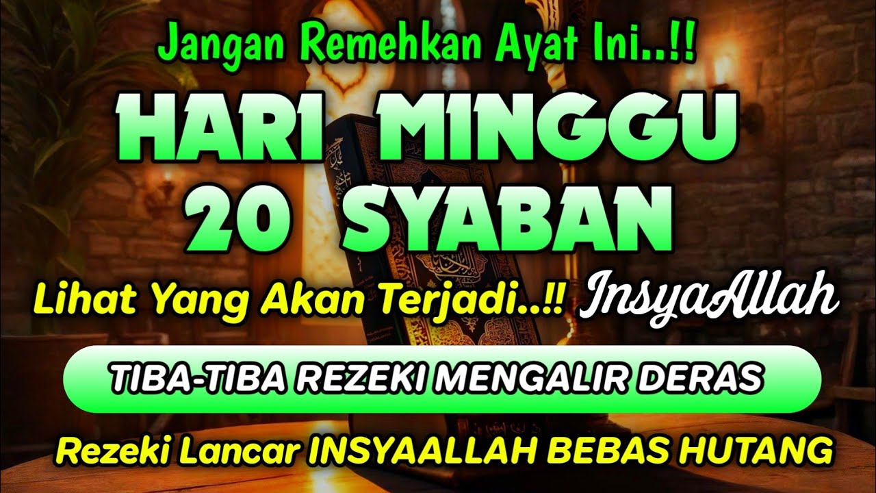 Sempatkan Baca 1x Setelah Subuh | Doa Pembuka Rezeki Dari Segala Penjuru, Pelunas Hutang