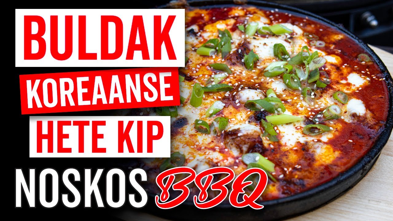 BULDAK, Koreaanse hete kip met kaas van de BBQ!