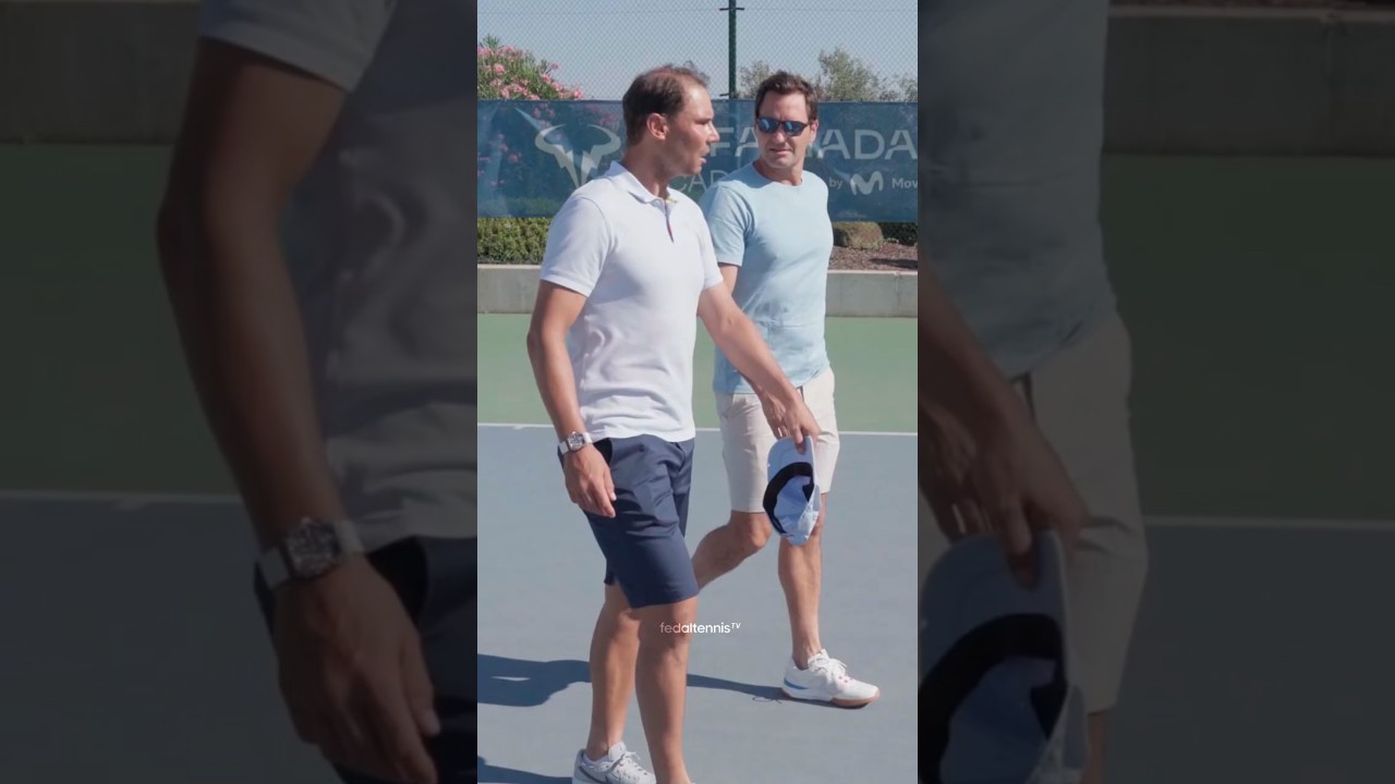Nadal & Federer at the Rafa Nadal Academy: A Day of Legends! #fedaltennis #tennis #FriendshipGoals