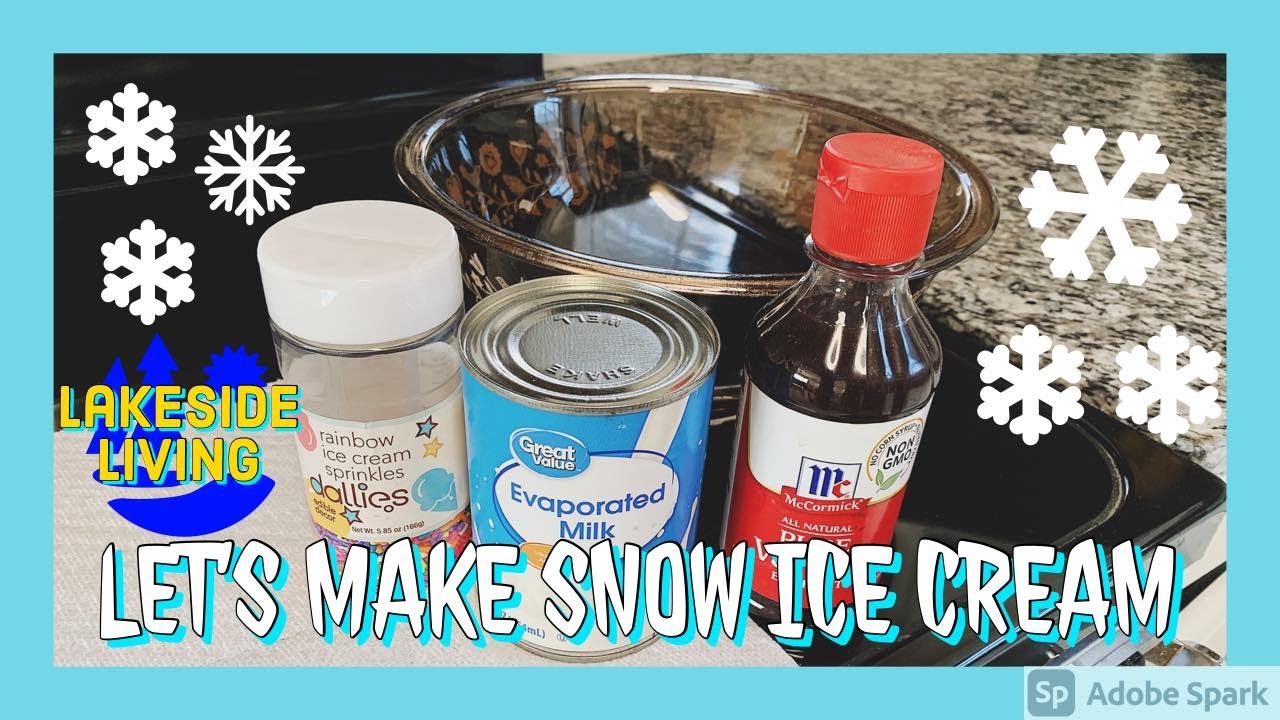 Its Winter:  How to Make Snow Ice Cream