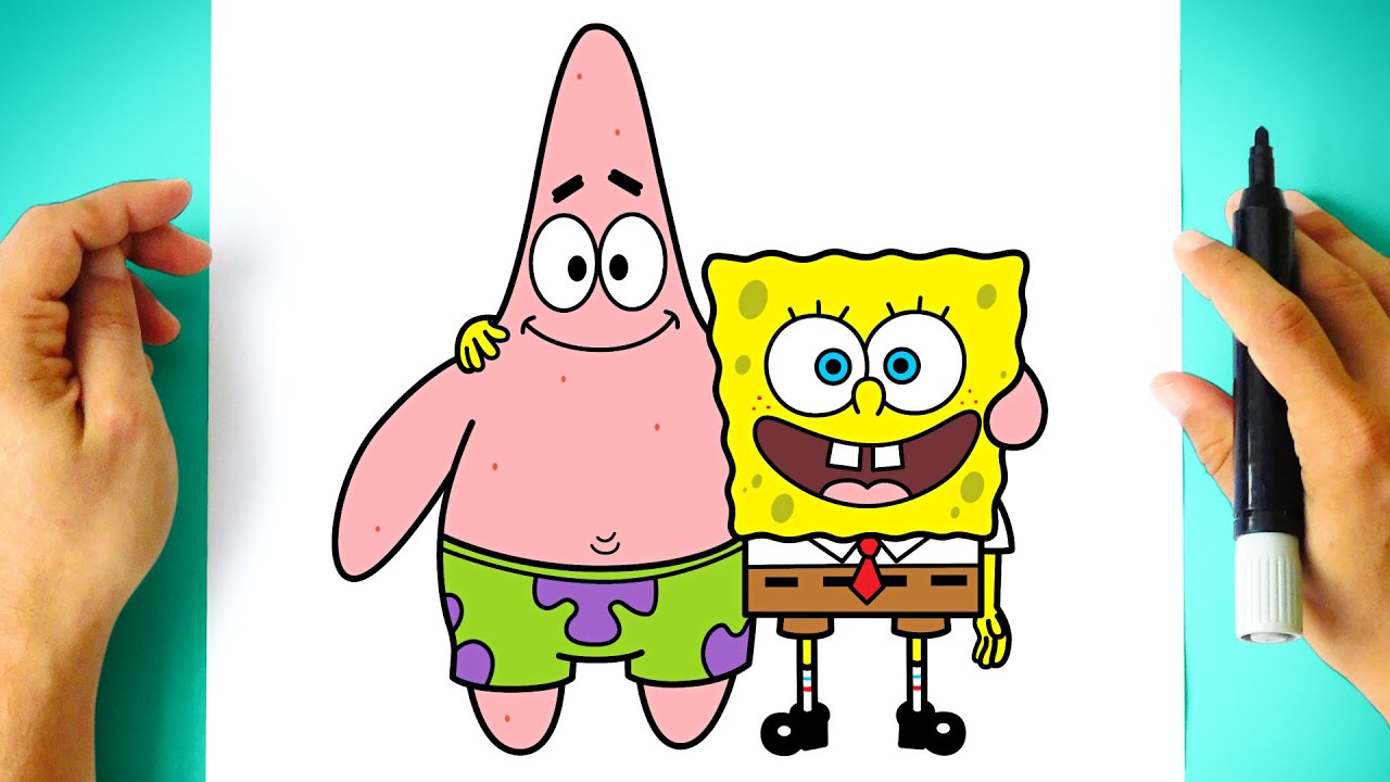Como DESENHAR BOB ESPONJA e PATRICK ESTRELA - Cómo DIBUJAR a BOB ESPONJA y PATRICIO ESTRELLA