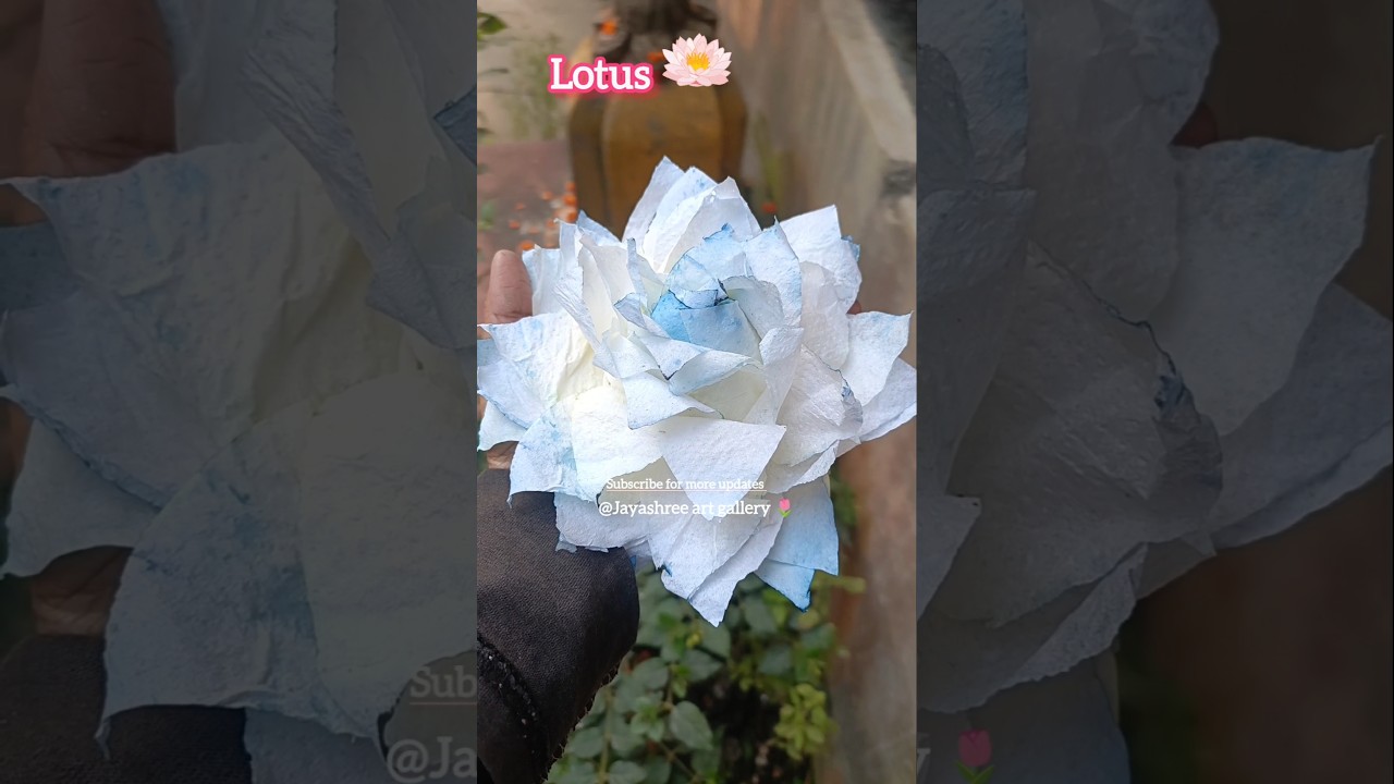 Lotus making with tissue paper 🪷✨||
