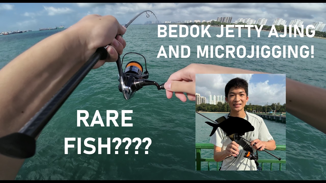Bedok Jetty AJING and MICROJIGGING! RARE fish caught???? | Singapore Fishing
