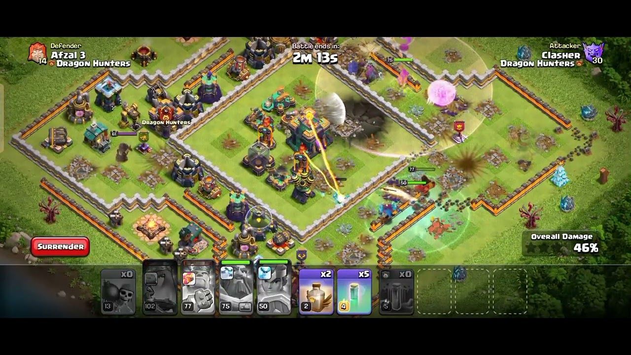 Clash of Clans Bass Challenge Th.14vs.17 Th Hero 4