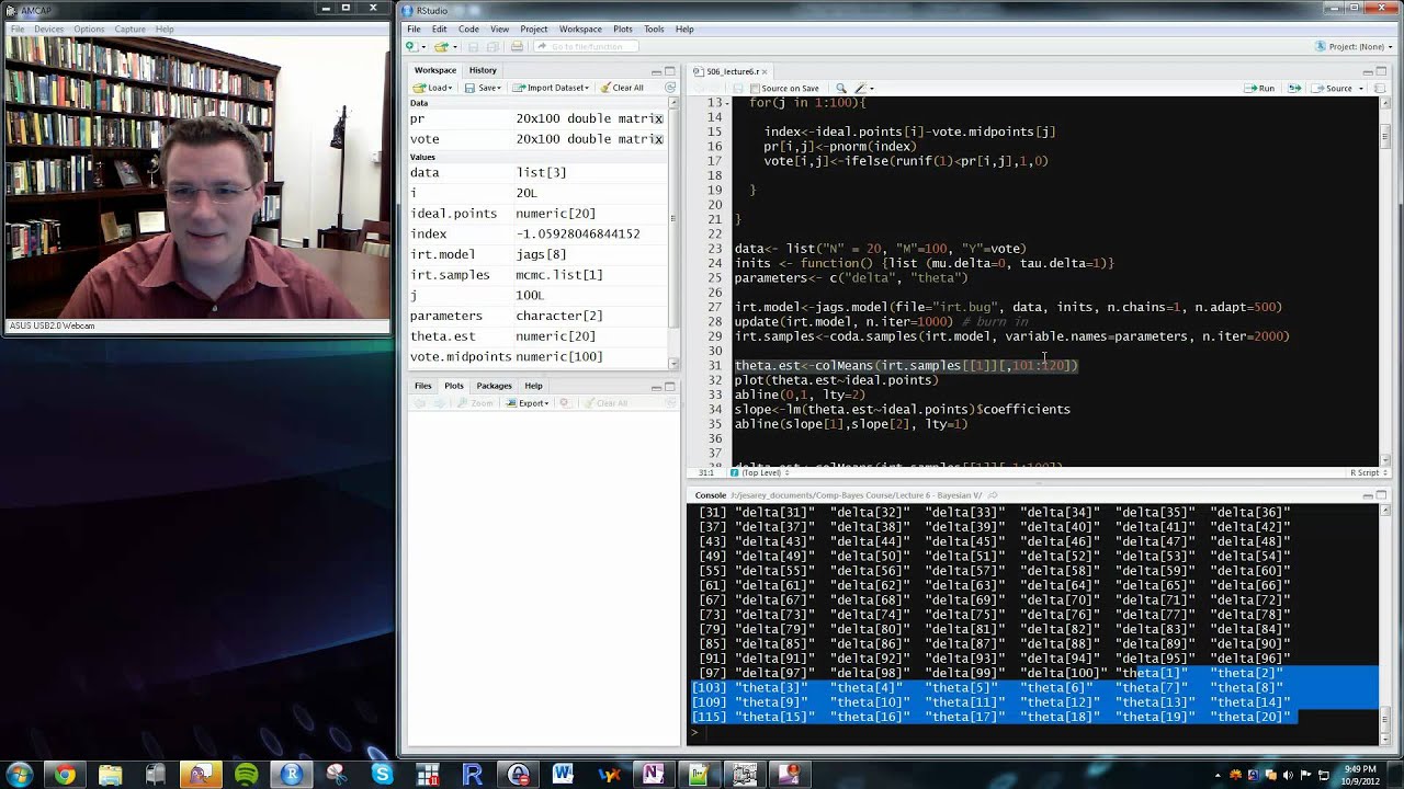 POLS 506: Bayesian and Nonparametric Statistics - Lecture 6 - Item Response Theory