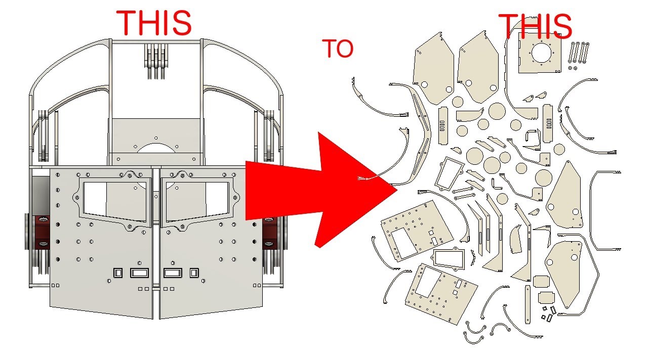 FUSION 360 - How to Flatten Components w/ Multiple Bodies for Industrial Cut Quote .DXF