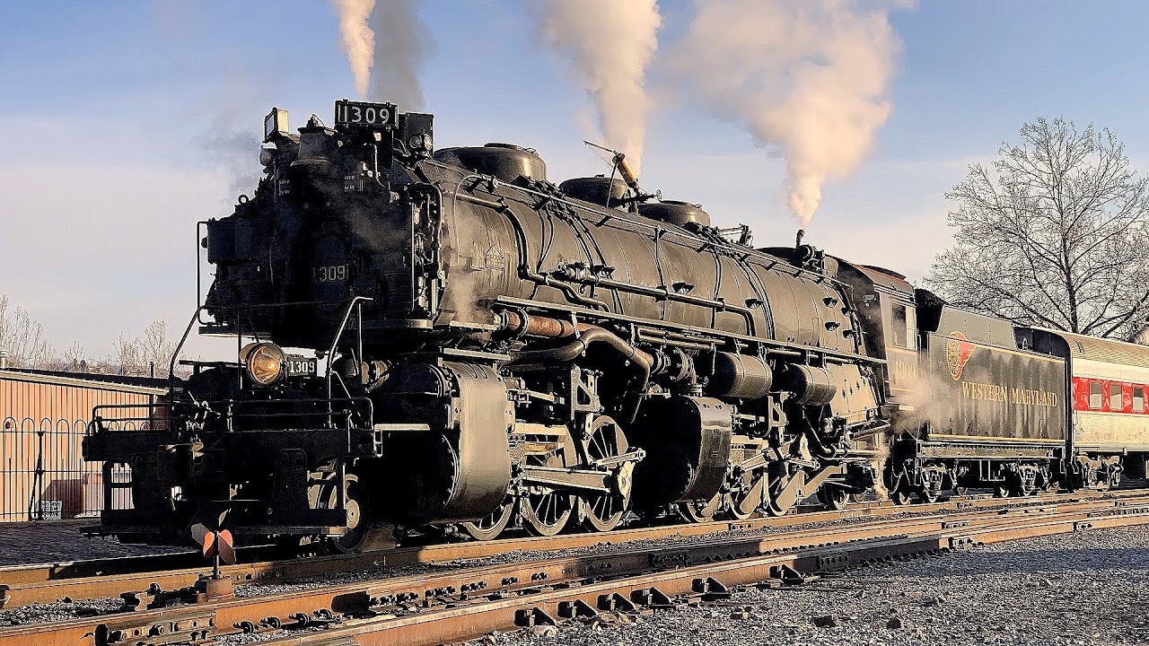 Western Maryland Scenic Railroad December 2022 featuring Baldwin 2-6-6-2 1309