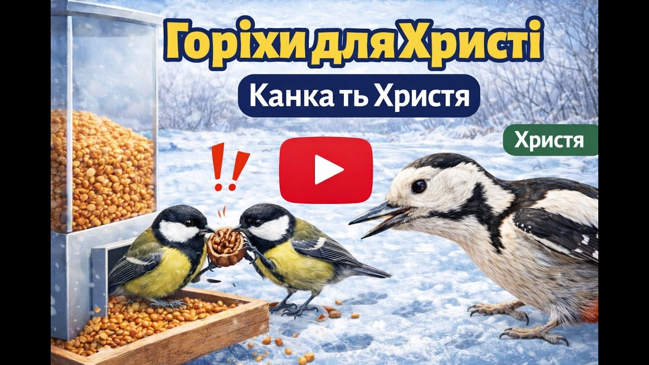 Христя і горіх: синиці проти дятла у зимовій годівниці | Леляки