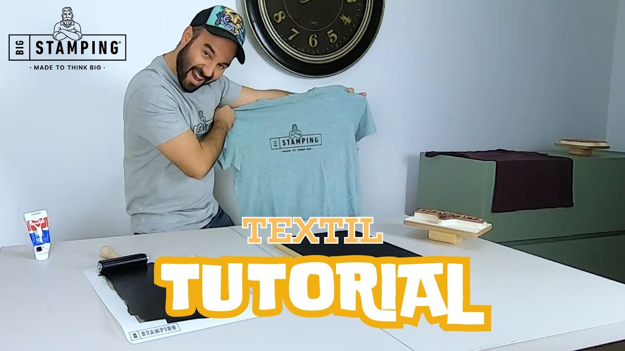 Sellos Grandes Bigstamping. Tutorial impresión en tejido.