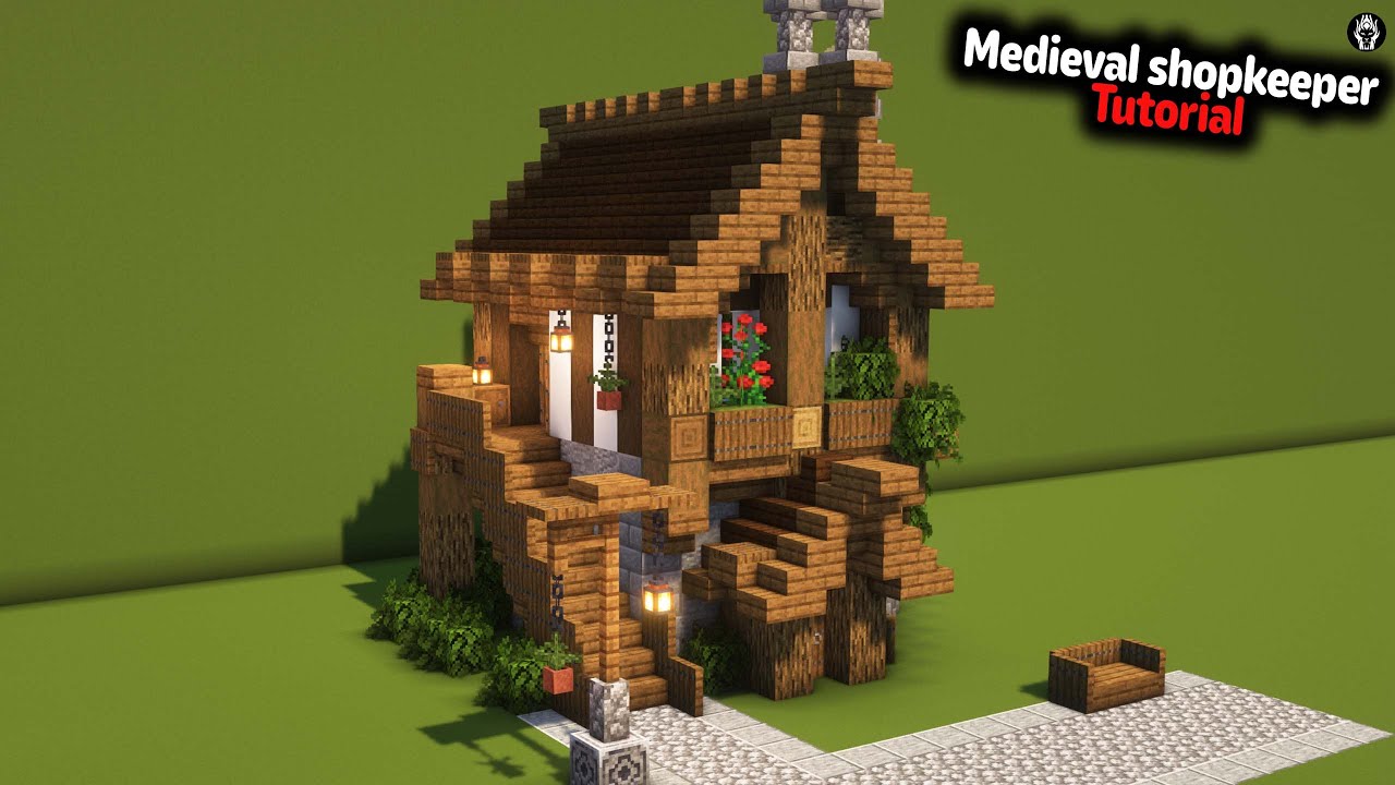 Обучающее видео по созданию небольшого средневекового дома в Minecraft