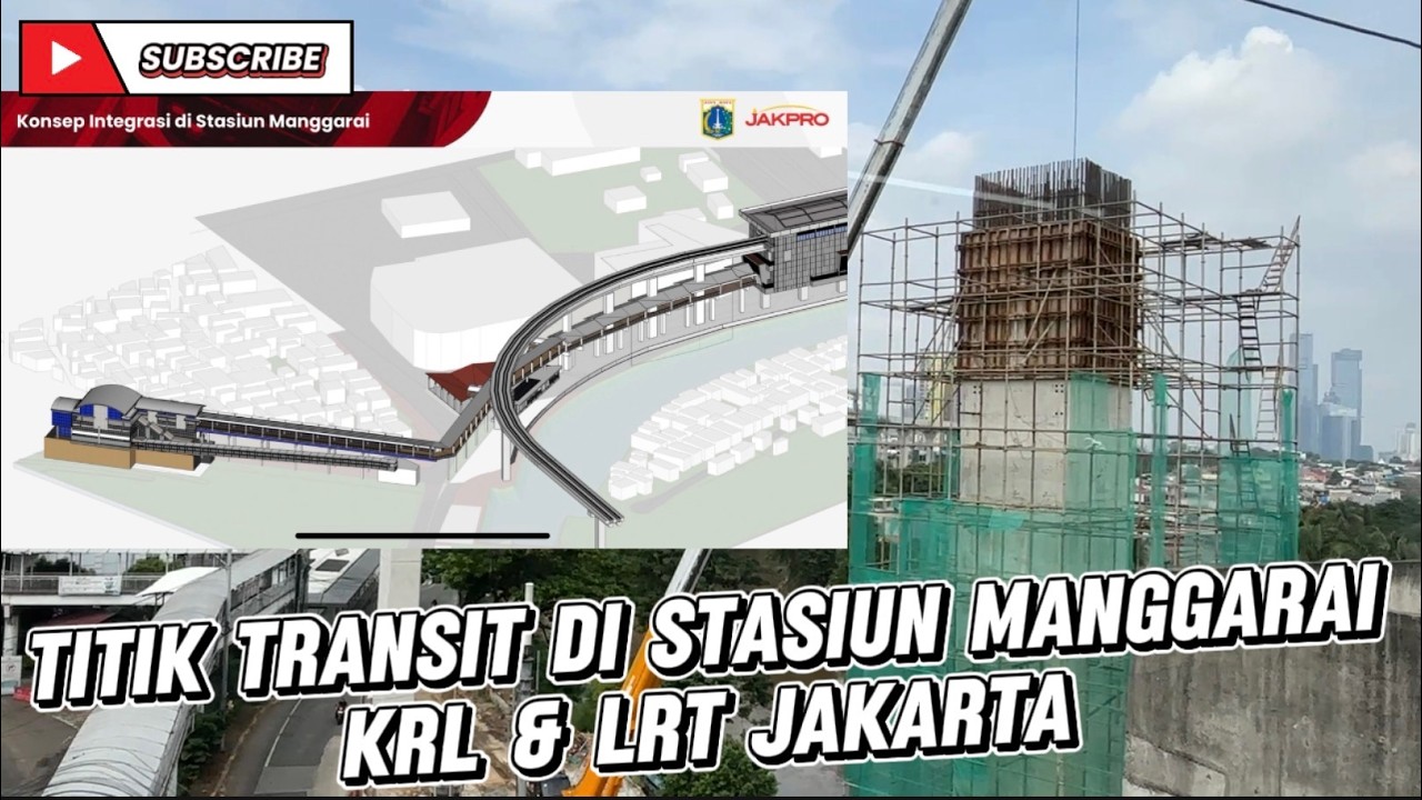 TITIK TRANSIT DI STASIUN MANGGARAI ANTARA LRT JAKARTA DENGAN KRL COMMUTERLINE