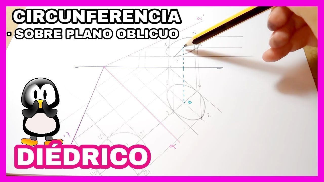 DIÉDRICO - circunferencia🔴 sobre **plano oblicuo🚀**