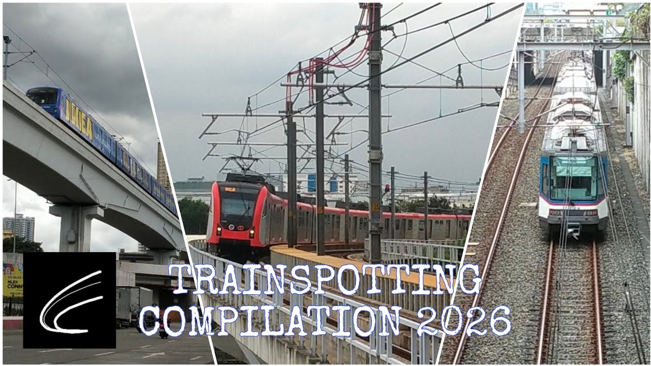 (4k) Various trains in Metro Manila trainspotting compilation 2026 (LRT 1, 2 and MRT 3)