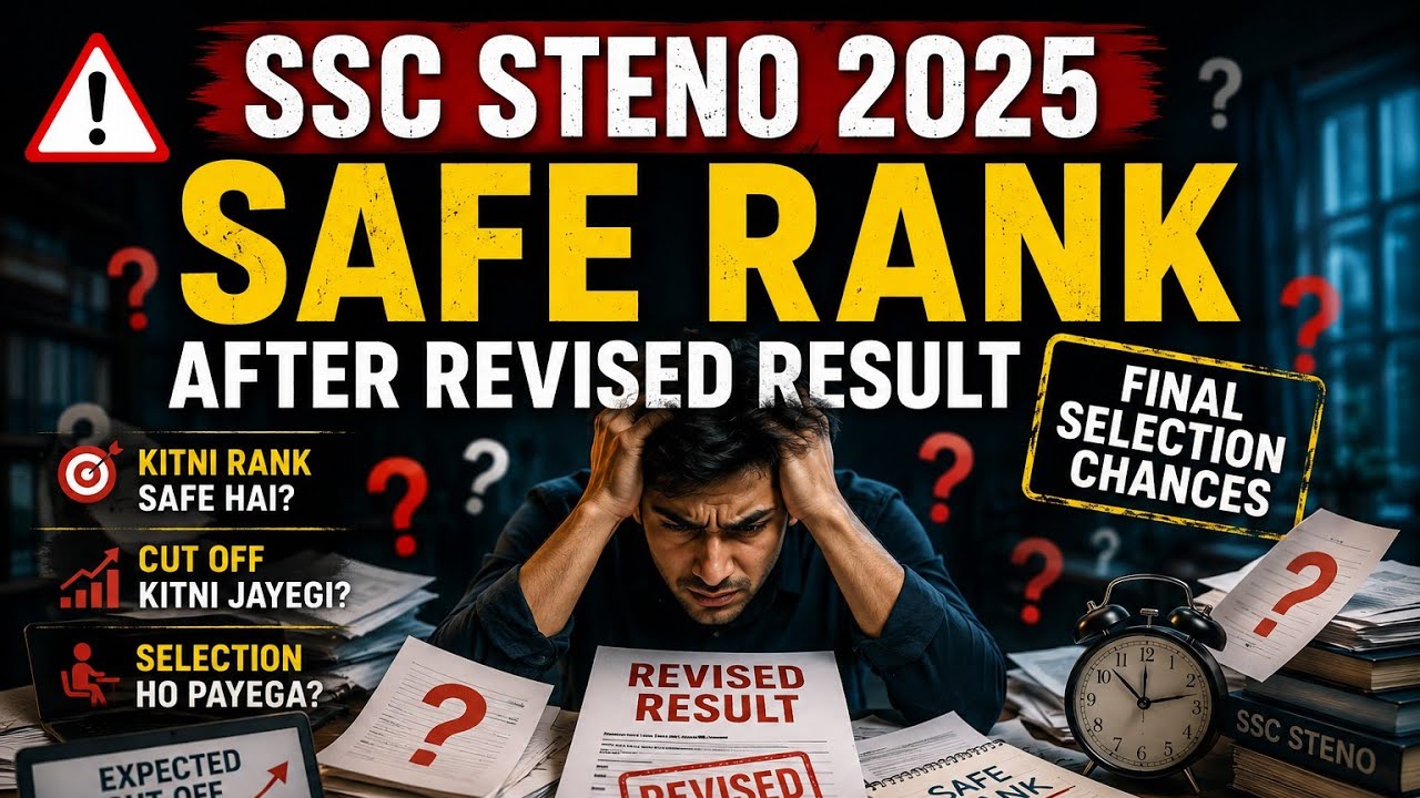 Safe Rank for SSC Steno 2025 After Revised Result | Final Selection Chances