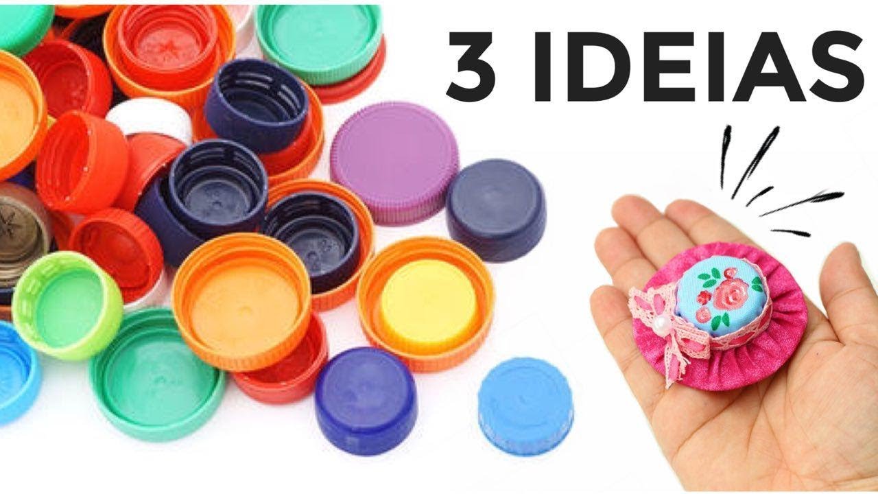 3 Ideias Incríveis com Tampas de Garrafa Pet