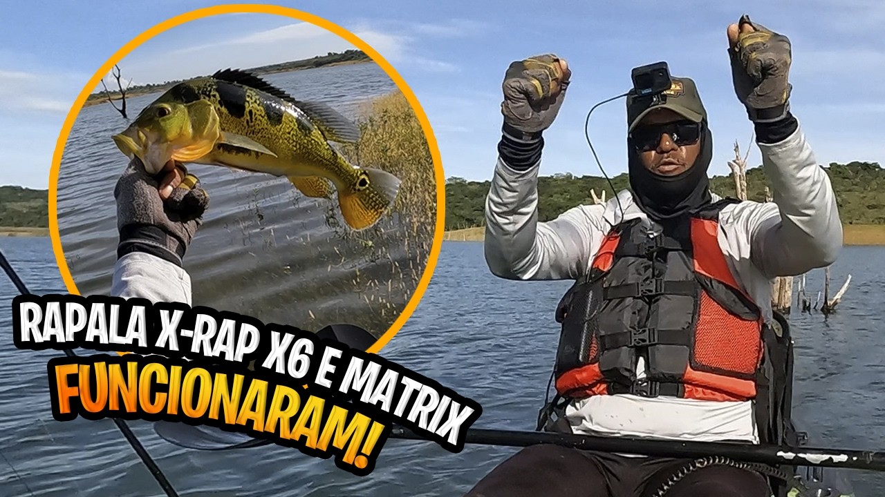 RAPALA X-RAP X6 E MATRIX PRETA FUNCIONARAM! | ULTRA LIGHT NO LAGO DE QUEIMADOS