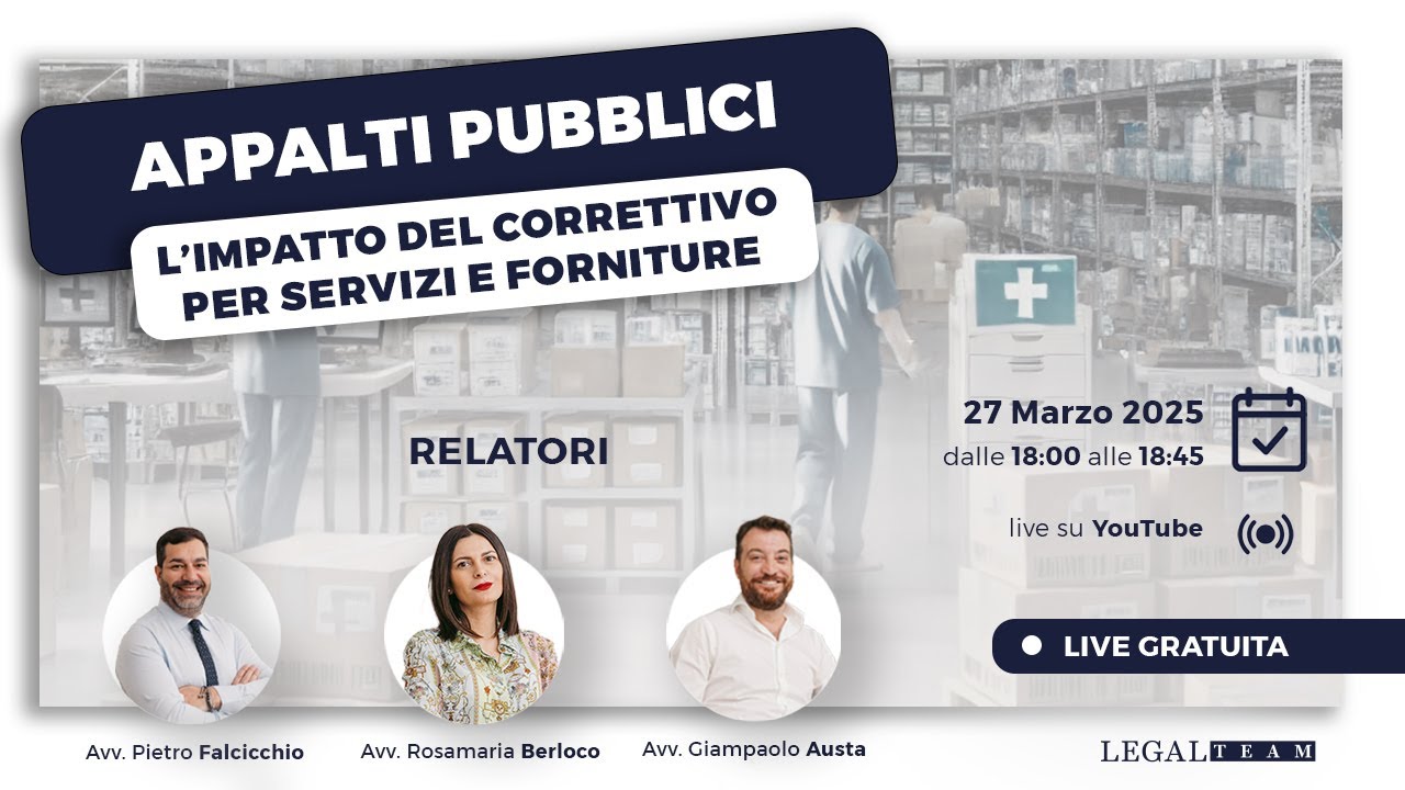 CORRETTIVO APPALTI PUBBLICI 2025: impatto per servizi e forniture