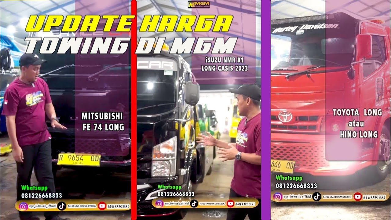 Update harga terbaru towing di MGM  karoseri #karoseri  #truck #towing 