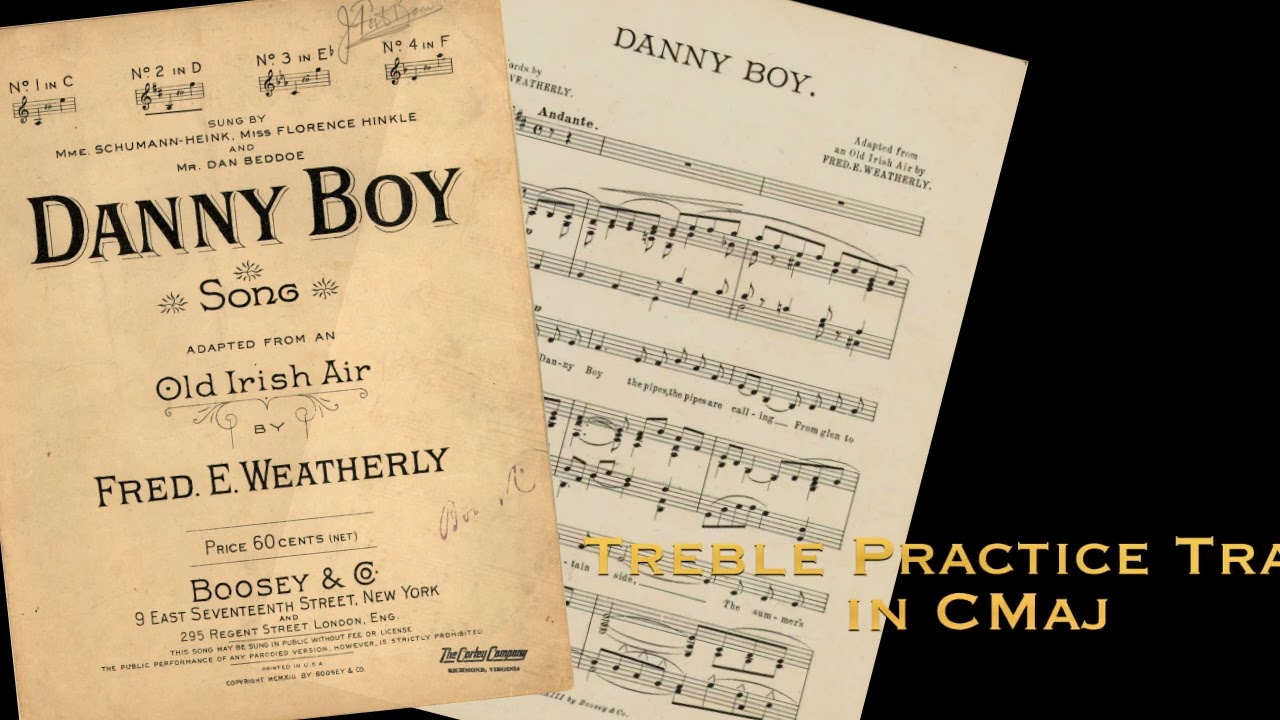 Danny Boy  Treble Practice Track in C