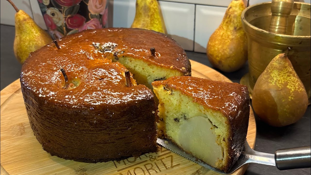 Gâteau rustique aux poires 🍐 et pépites de chocolat 