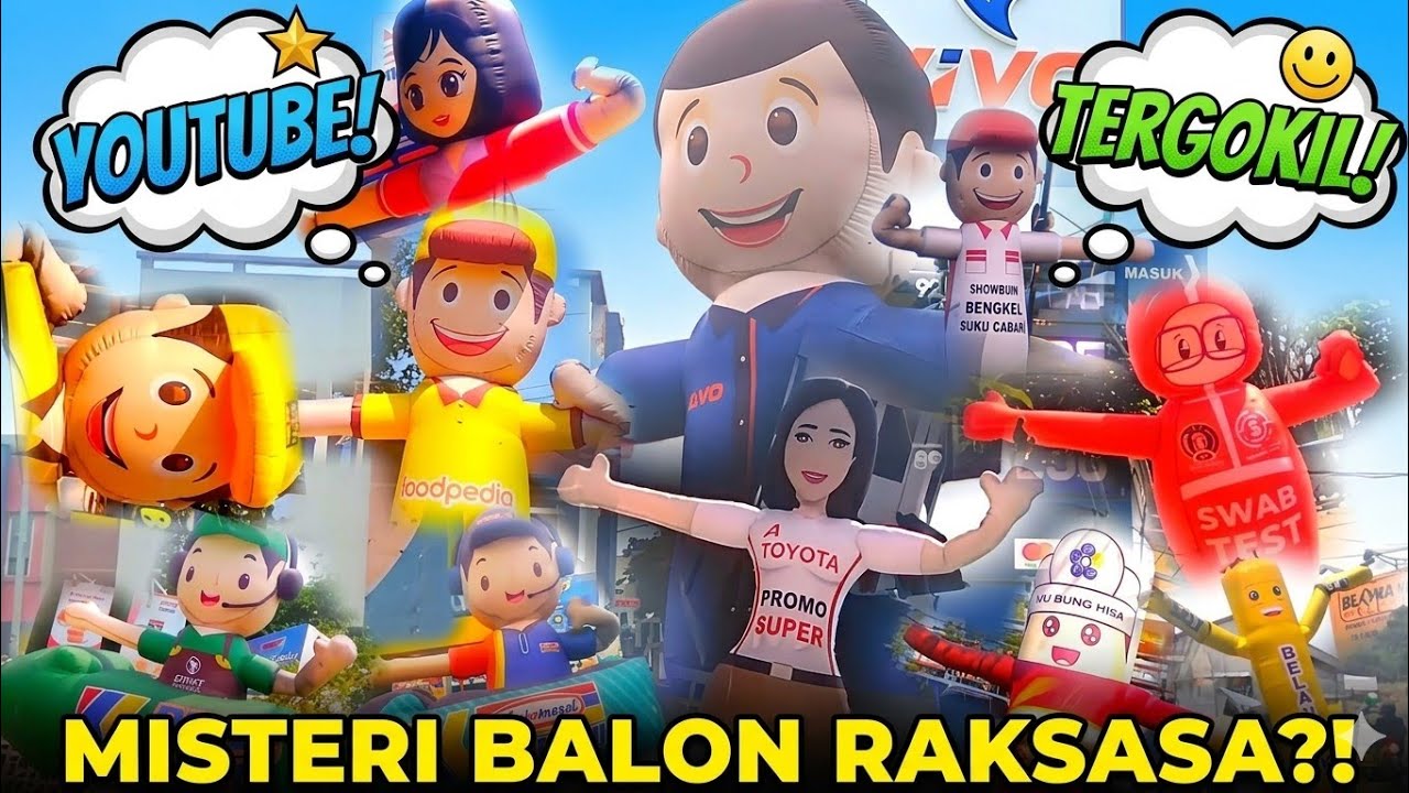 Kompilasi Balon Angin Lucu || Sky Dancer part 24