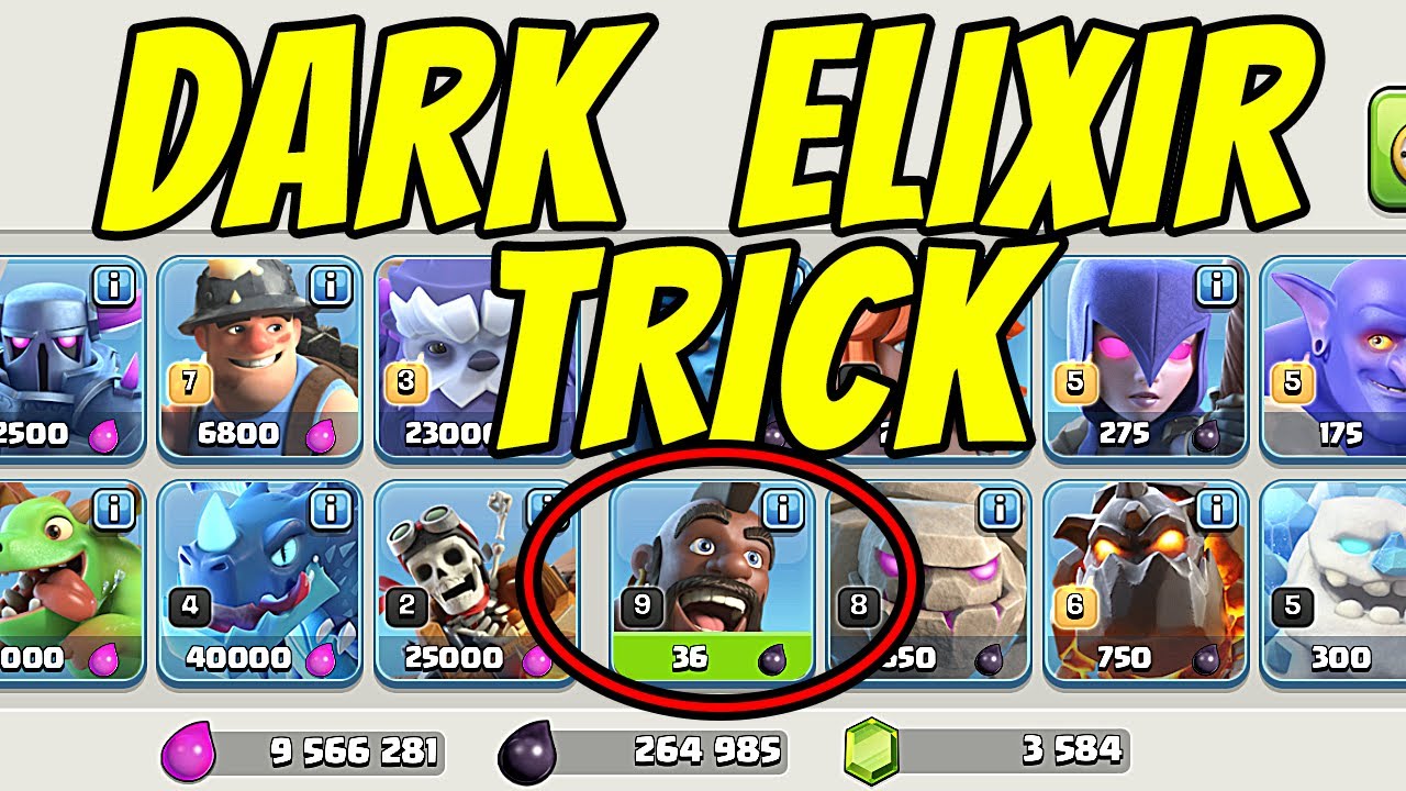 FREE dark elixir in Clash of Clans under 2 minutes