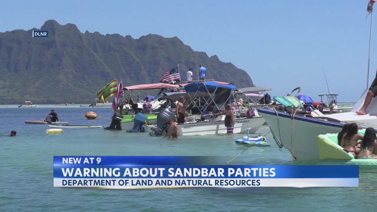 DLNR warns of illegal 'Sexy Sandbar Saturday' party at Kaneohe Sandbar