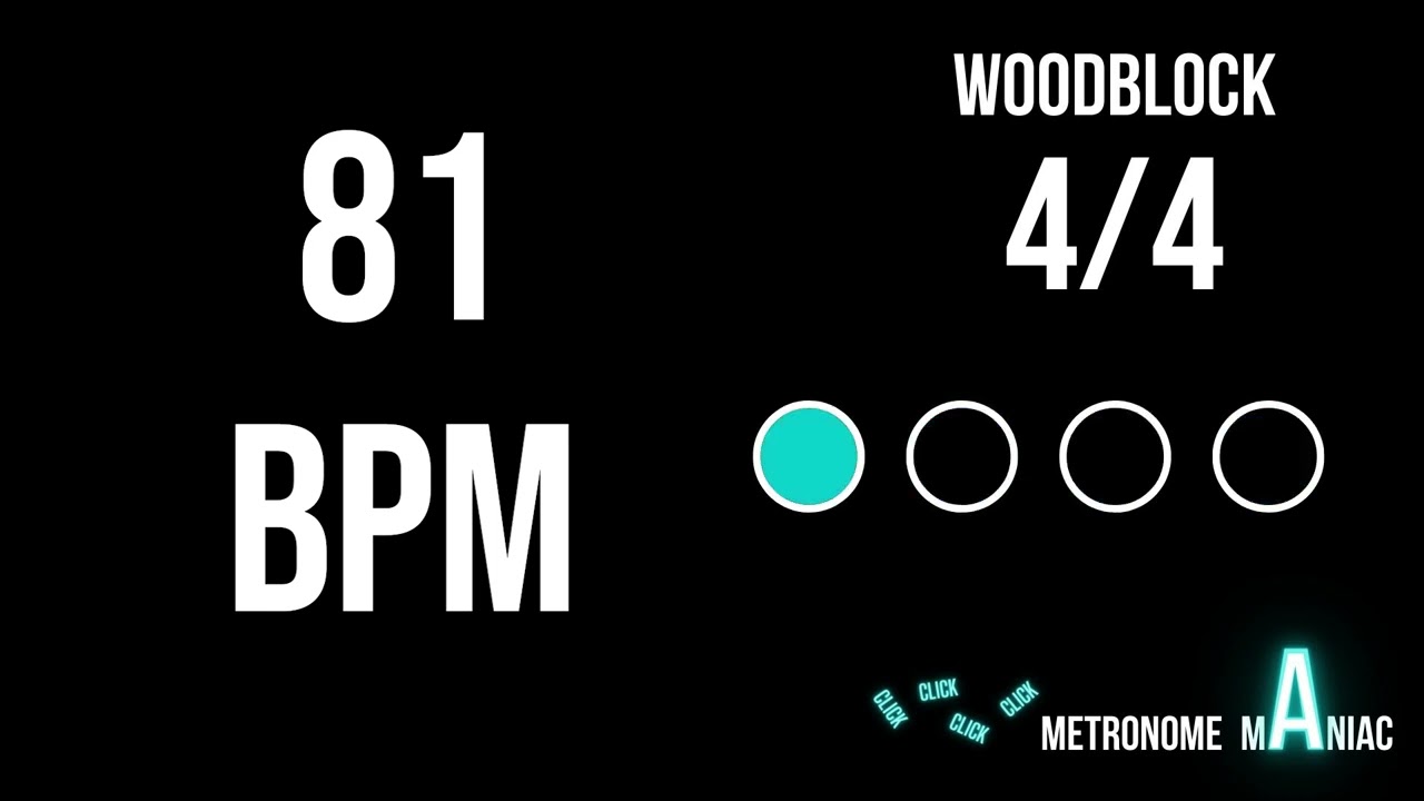 Metronome 81 BPM 4/4 - Woodblock