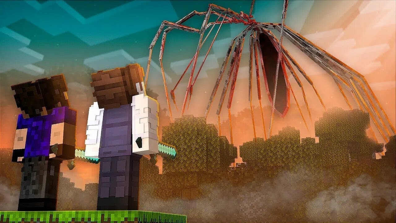 ОСТОРОЖНО ПАУКИИИ В #minecraft