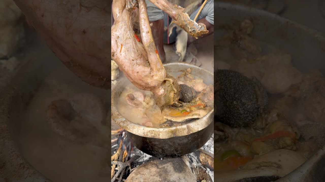 Cooking tribal favorite food ever #food #gatherer #cooking #foodpreparation #hunters #cookingfood