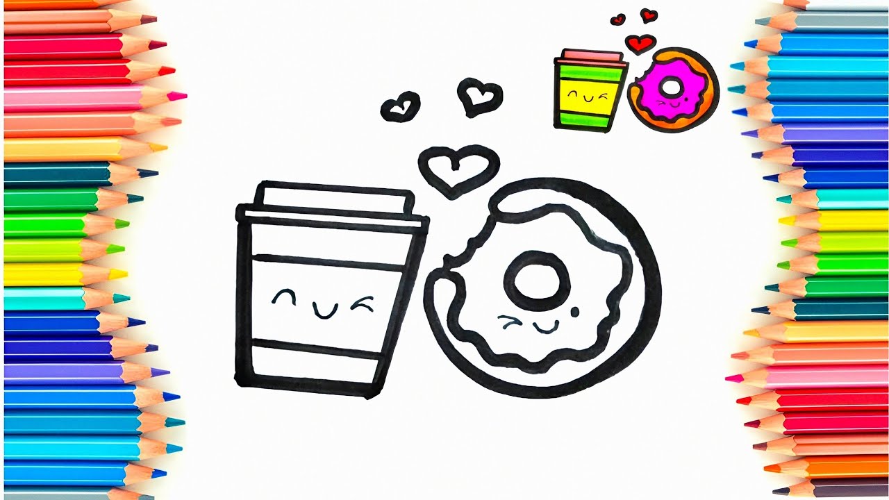 Master the Best Techniques to Draw Cute Donuts and Coffee