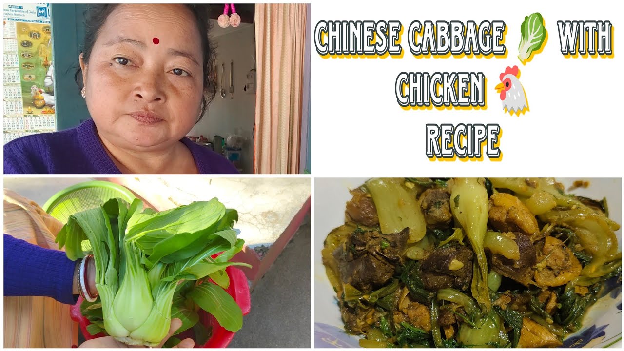 Chinese lai kwo dao jwng janai nai bai 😋 | Chinese Cabbage ( Bok Choy ) with chicken recipe |